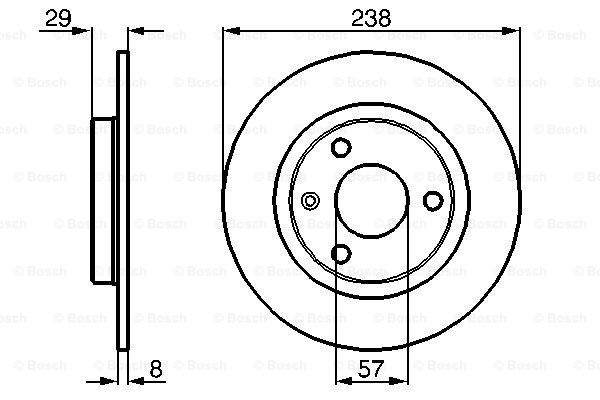 BOSCH 0 986 478 246 féktárcsa