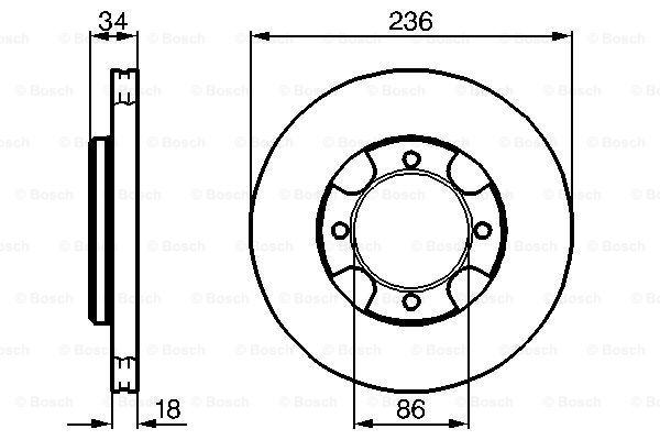 BOSCH 0 986 478 277 Brake Disc