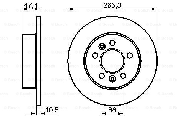 BOSCH 0 986 478 305 féktárcsa