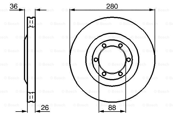 BOSCH 0 986 478 437 Discofreno-Discofreno-Ricambi Euro