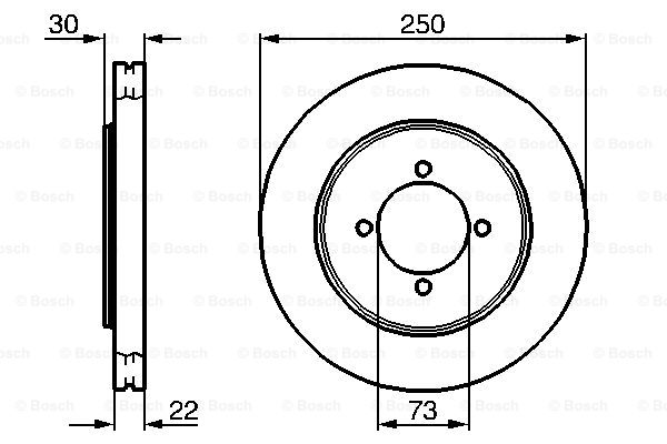 BOSCH 0 986 478 458 Brake Disc