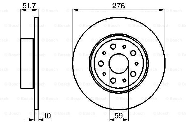 BOSCH 0 986 478 463 Discofreno-Discofreno-Ricambi Euro