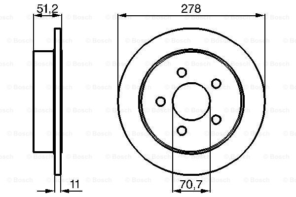 BOSCH 0 986 478 487 Discofreno-Discofreno-Ricambi Euro