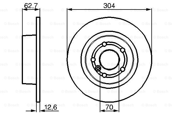 BOSCH 0 986 478 497 Discofreno-Discofreno-Ricambi Euro