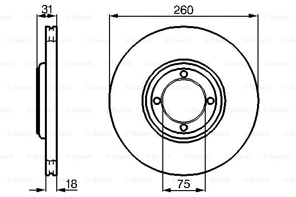 BOSCH 0 986 478 522 Brake Disc