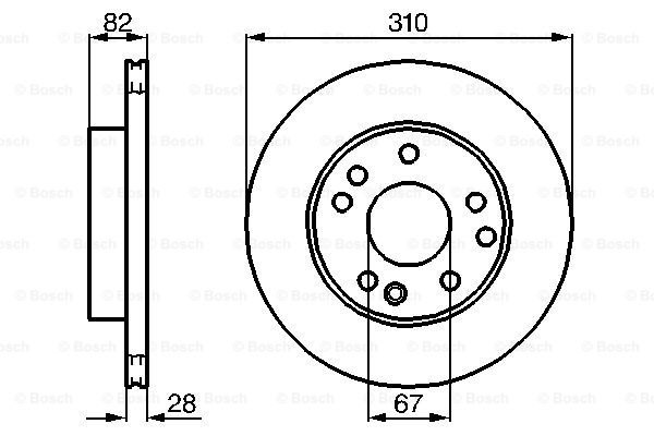 BOSCH 0 986 478 528 Brake Disc