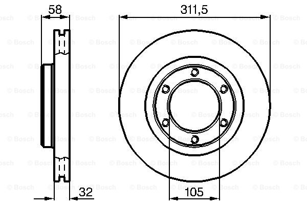 BOSCH 0 986 478 580 Discofreno-Discofreno-Ricambi Euro