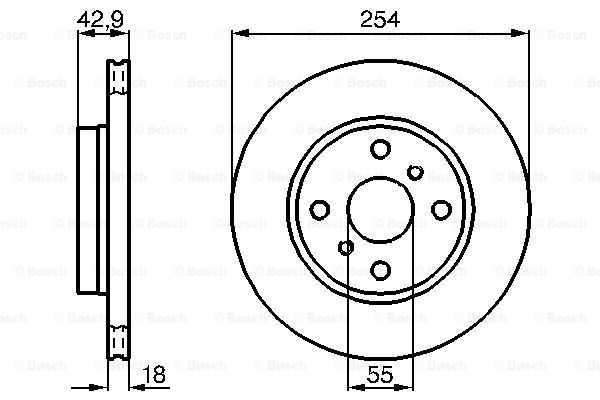 BOSCH 0 986 478 585 Discofreno-Discofreno-Ricambi Euro