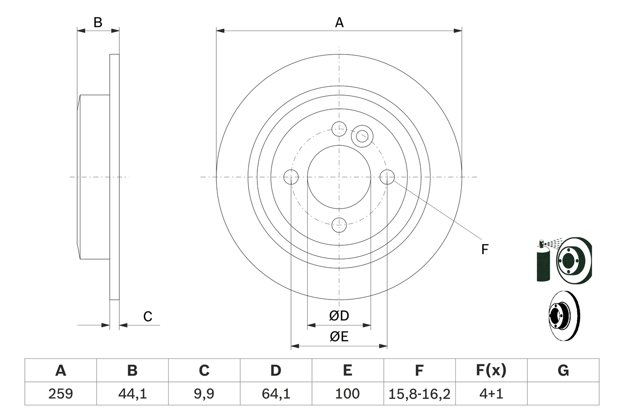 BOSCH 0 986 478 601 féktárcsa