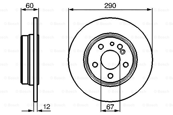 BOSCH 0 986 478 607 Discofreno-Discofreno-Ricambi Euro