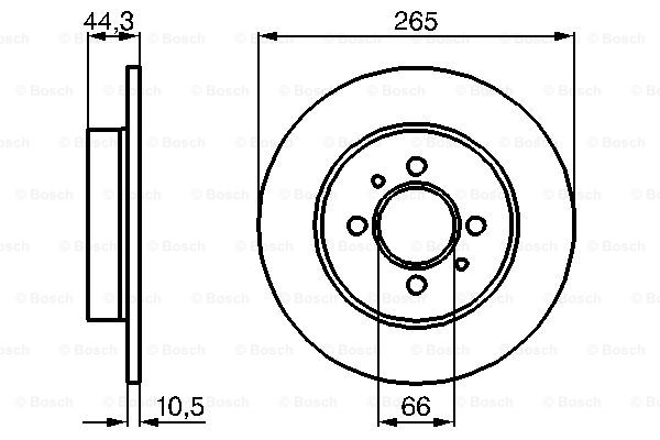 BOSCH 0 986 478 611 Brake Disc