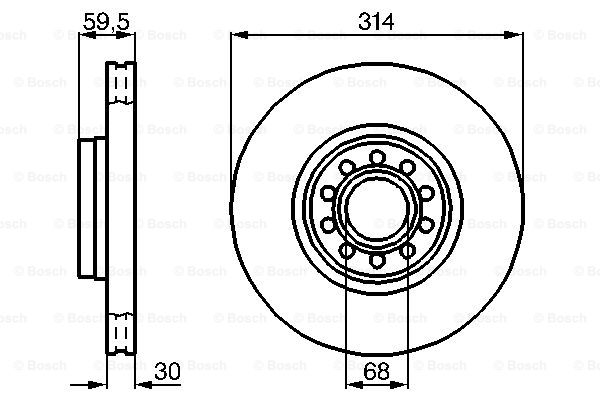 BOSCH 0 986 478 617 féktárcsa