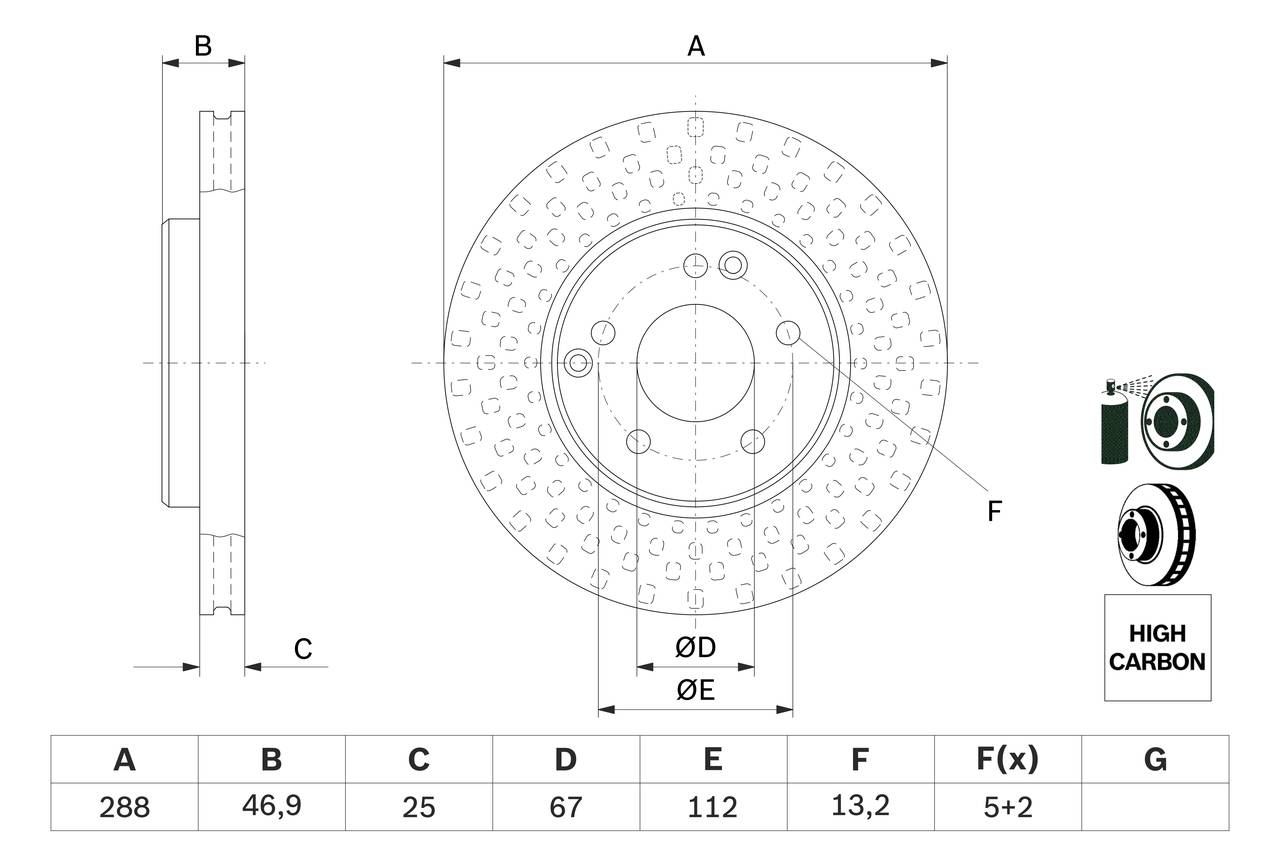 BOSCH 0 986 478 624 féktárcsa