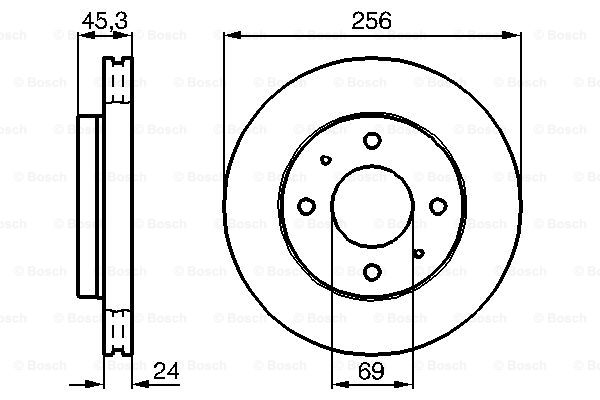 BOSCH 0 986 478 652 Brake Disc