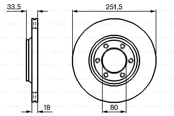 BOSCH 0 986 478 658 Brake Disc