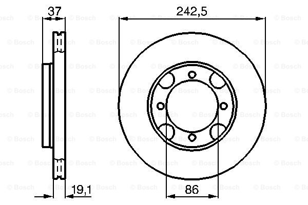 BOSCH 0 986 478 665 Brake Disc