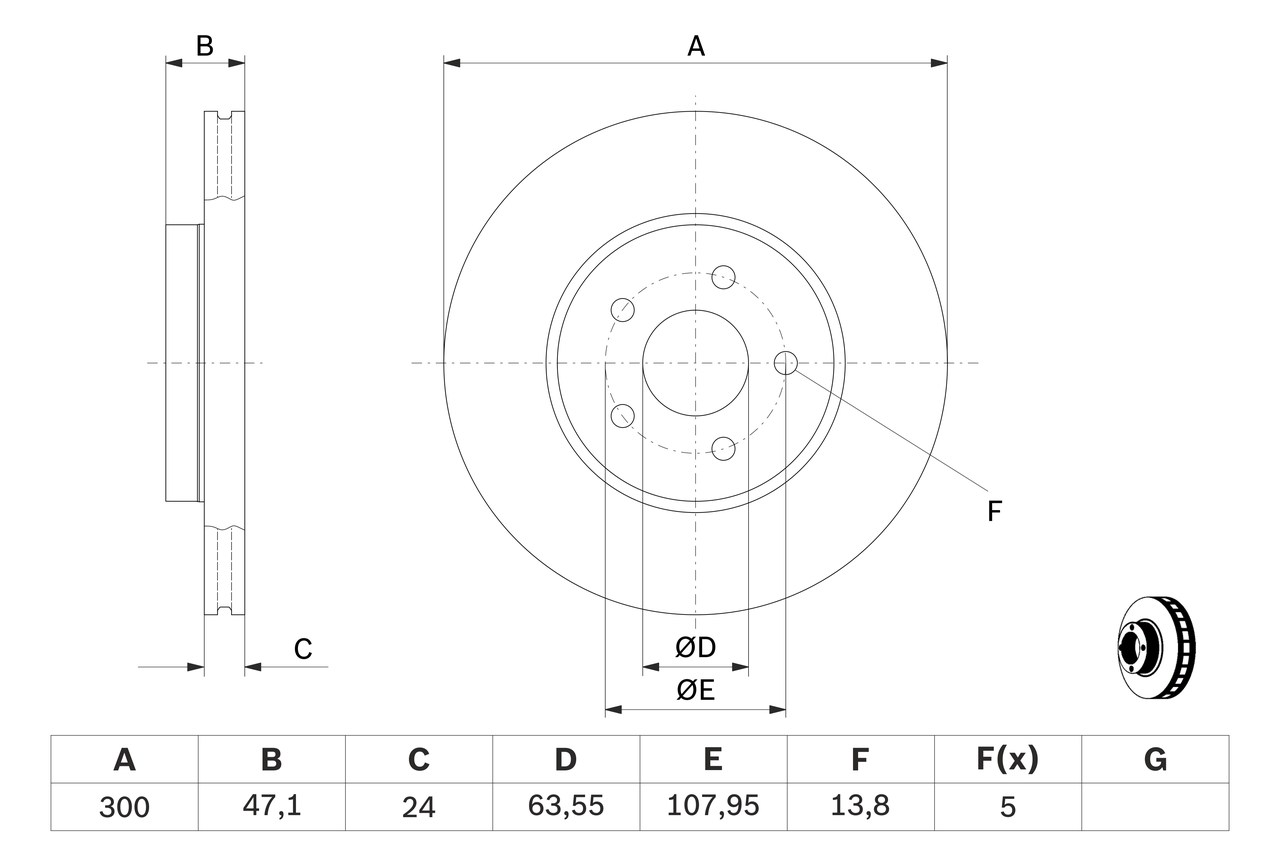 BOSCH 0 986 479 B44 Disc frana