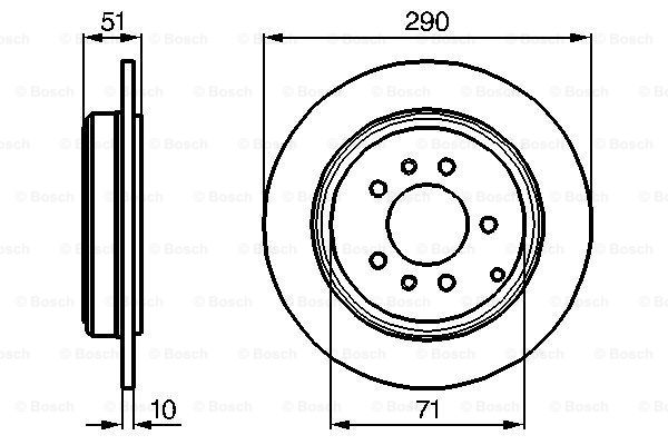 BOSCH 0 986 478 733 Discofreno-Discofreno-Ricambi Euro