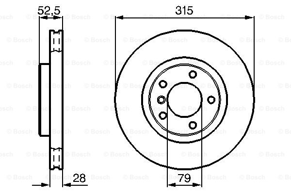 BOSCH 0 986 478 748 Brake Disc