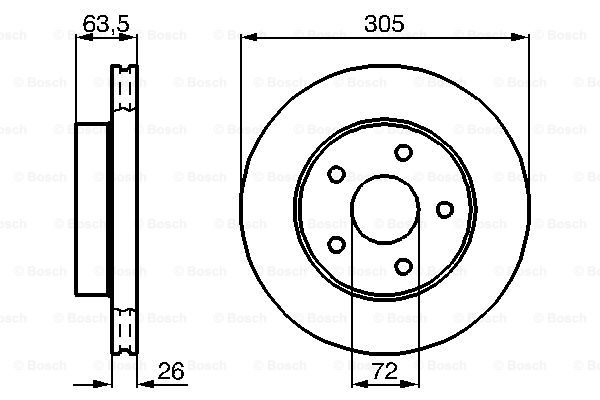 BOSCH 0 986 478 772 féktárcsa