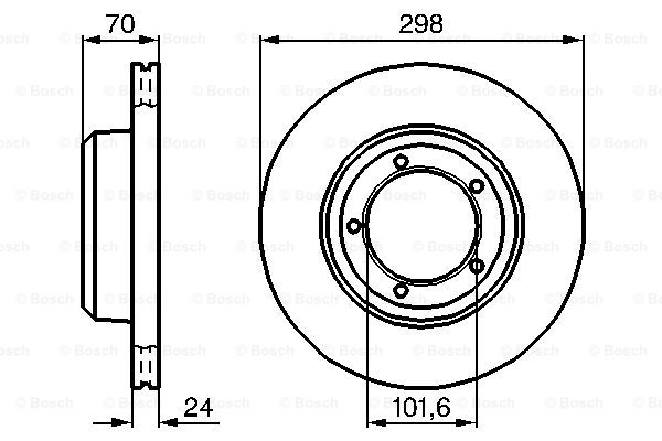 BOSCH 0 986 478 824 Discofreno-Discofreno-Ricambi Euro