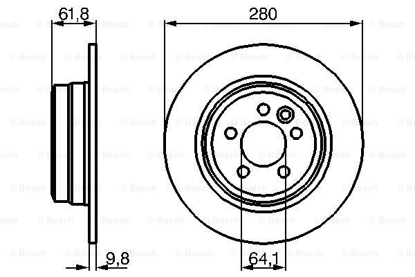 BOSCH 0 986 478 837 Discofreno-Discofreno-Ricambi Euro