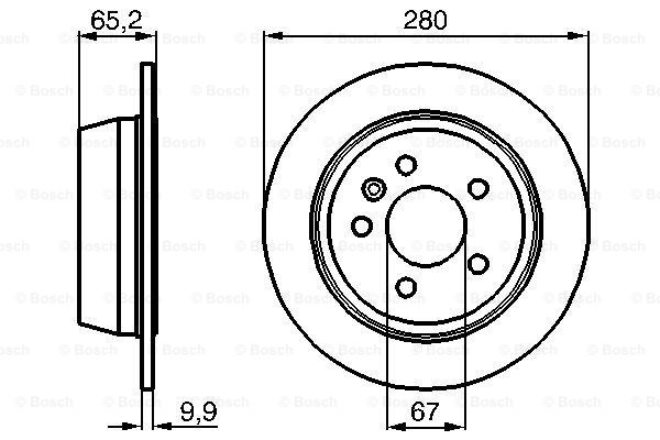 BOSCH 0 986 478 873 Discofreno-Discofreno-Ricambi Euro