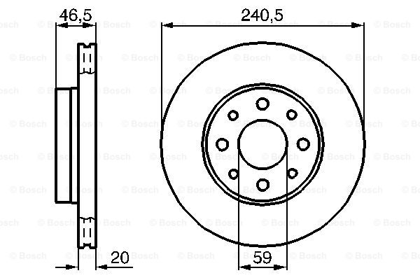 BOSCH 0 986 478 878 Discofreno-Discofreno-Ricambi Euro