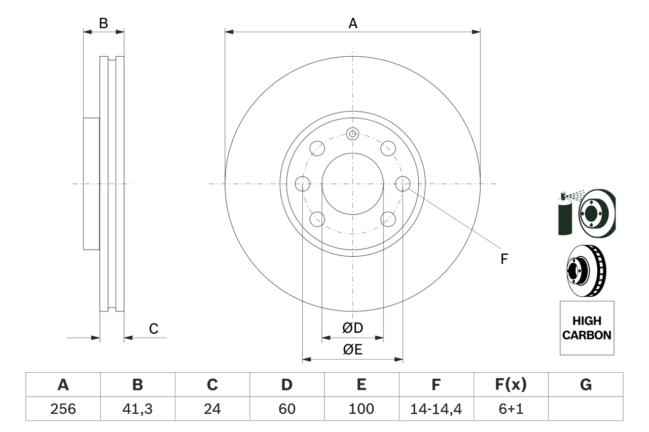 BOSCH 0 986 478 881 féktárcsa