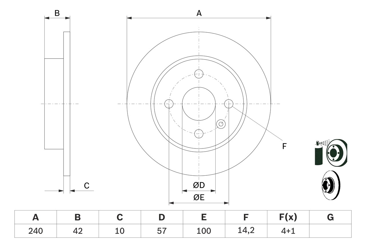 BOSCH 0 986 478 882 féktárcsa