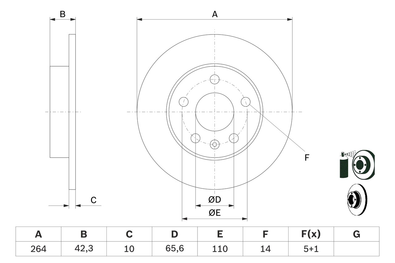 BOSCH 0 986 478 884 féktárcsa