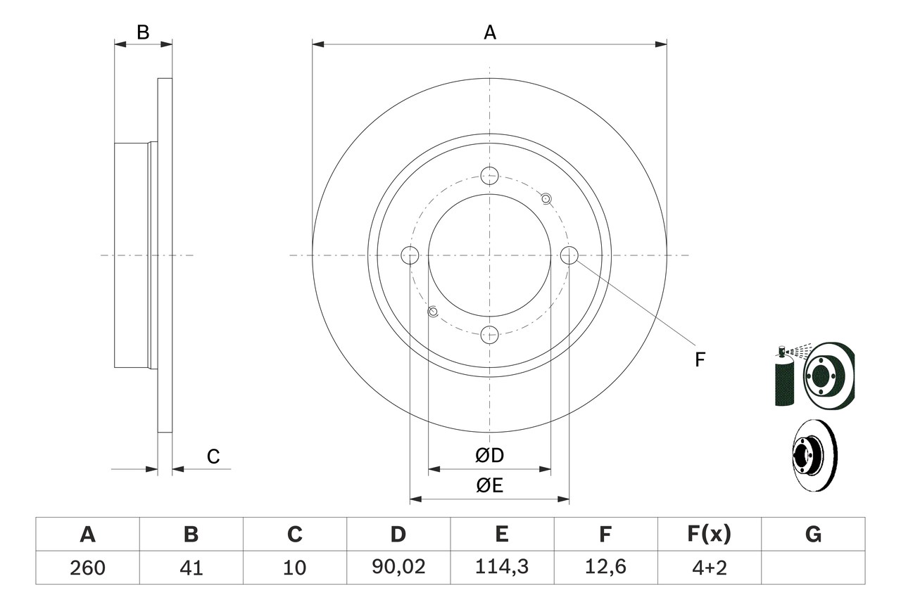 BOSCH 0 986 478 898 féktárcsa