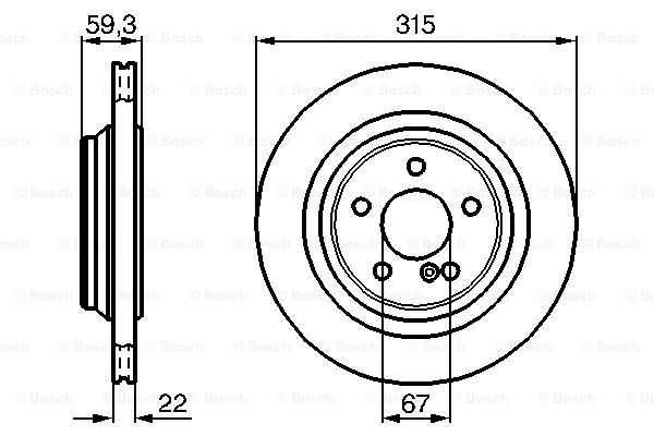 BOSCH 0 986 478 966 Brake Disc