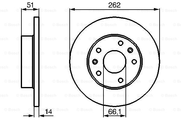 BOSCH 0 986 478 991 féktárcsa