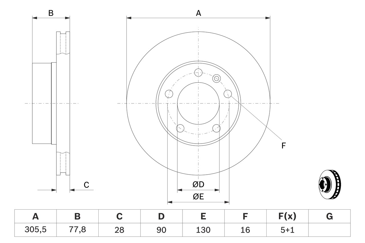 BOSCH 0 986 479 B59 Discofreno