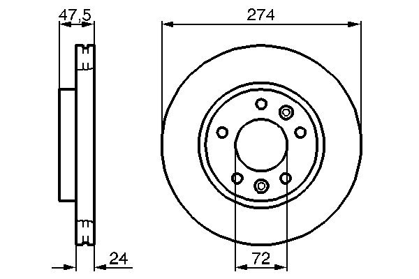 BOSCH 0 986 479 013 Bremsscheibe