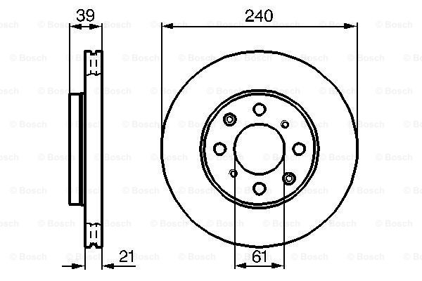 BOSCH 0 986 479 033 Discofreno-Discofreno-Ricambi Euro