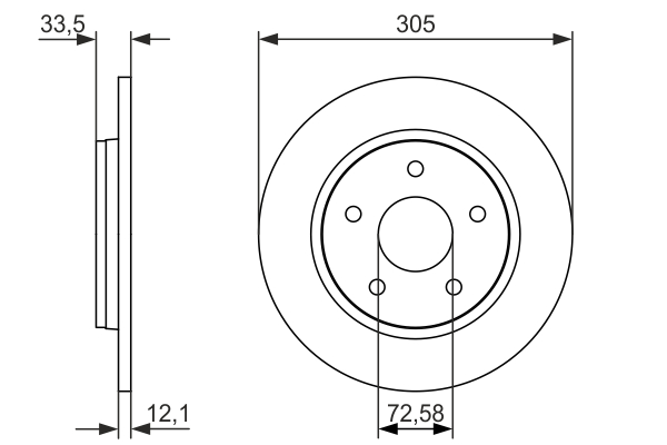 BOSCH 0 986 479 050 Discofreno-Discofreno-Ricambi Euro