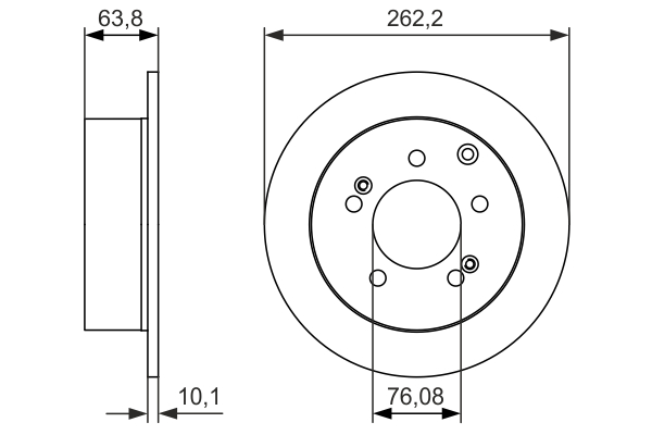 BOSCH 0 986 479 061 féktárcsa