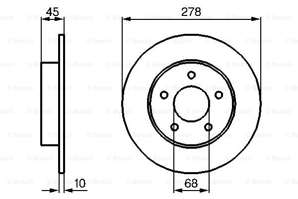 BOSCH 0 986 479 B64 Discofreno-Discofreno-Ricambi Euro