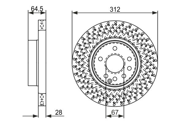 BOSCH 0 986 479 072 féktárcsa