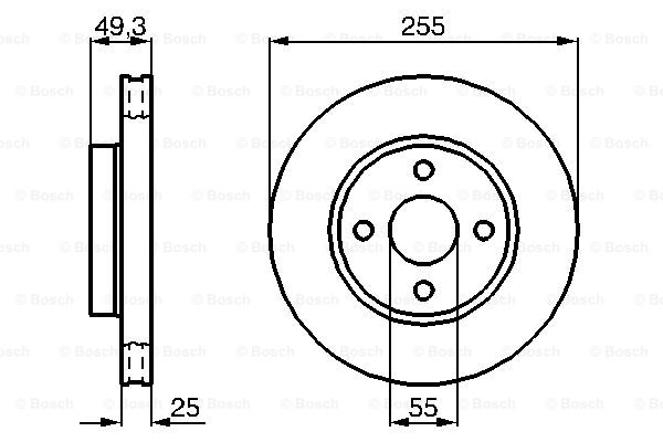 BOSCH 0 986 479 084 Discofreno-Discofreno-Ricambi Euro