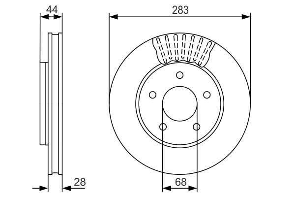 BOSCH 0 986 479 091 Discofreno-Discofreno-Ricambi Euro