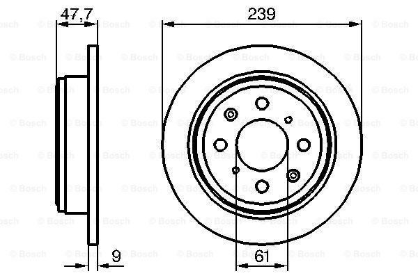 BOSCH 0 986 479 101 Discofreno-Discofreno-Ricambi Euro