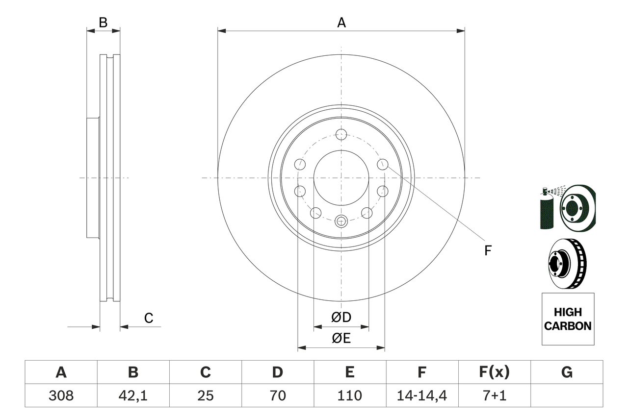 BOSCH 0 986 479 113 féktárcsa