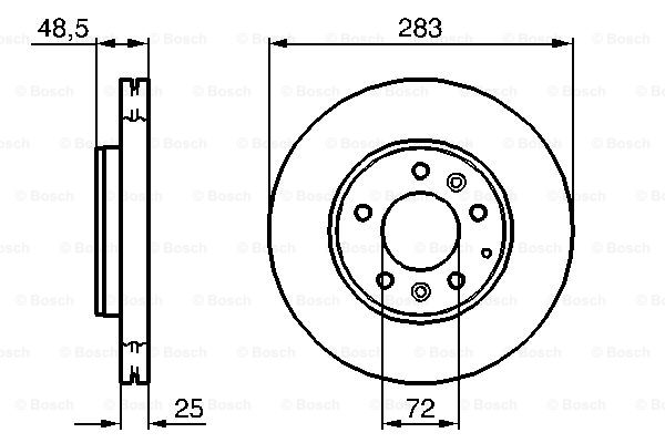 BOSCH 0 986 479 132 Discofreno-Discofreno-Ricambi Euro