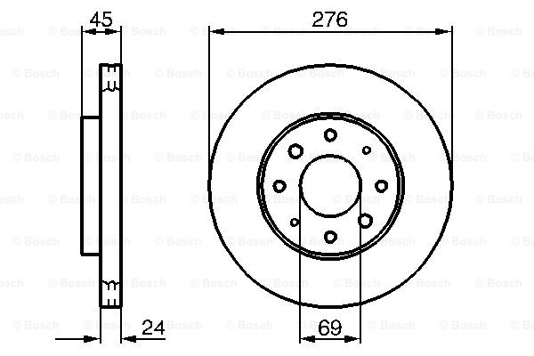 BOSCH 0 986 479 140 Discofreno-Discofreno-Ricambi Euro