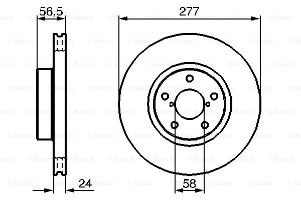 BOSCH 0 986 479 147 Discofreno-Discofreno-Ricambi Euro