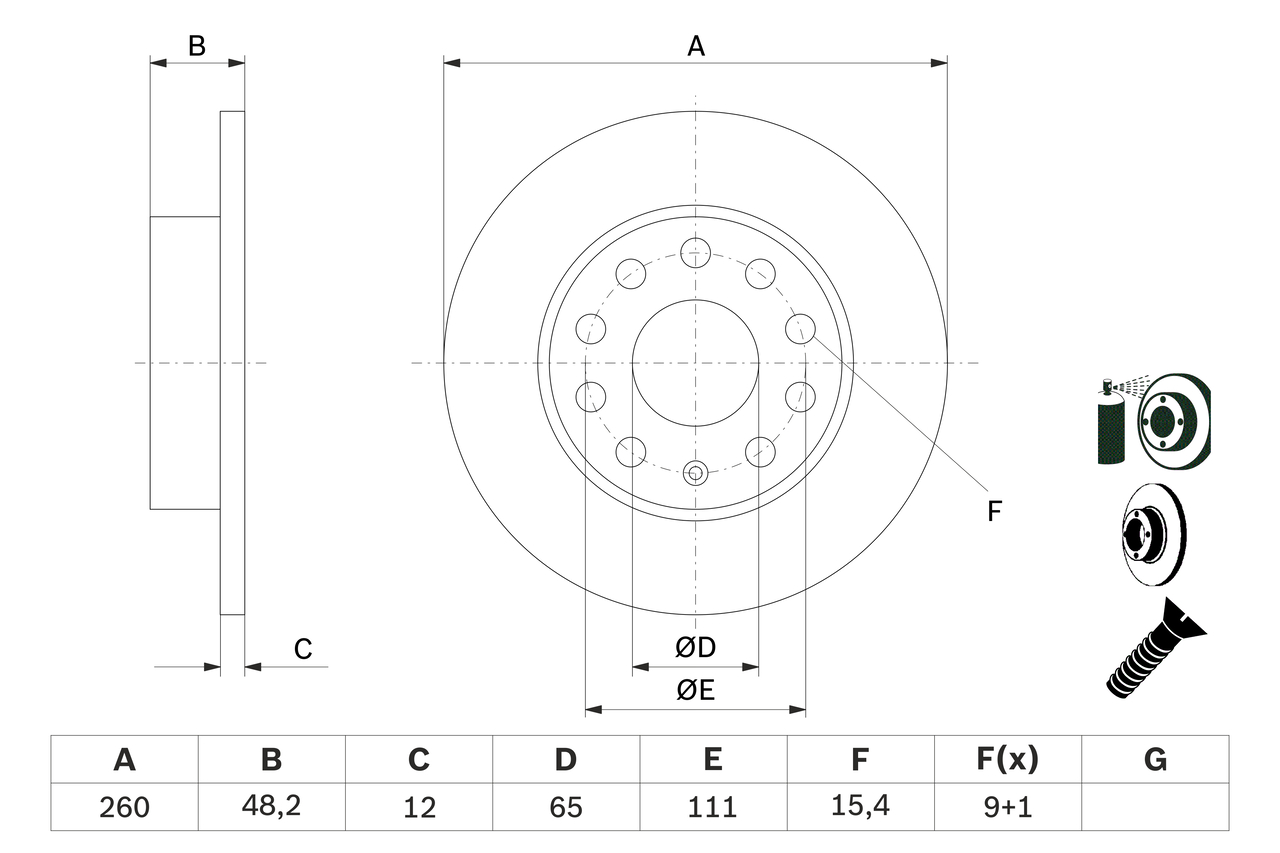 BOSCH 0 986 479 155 Brake Disc