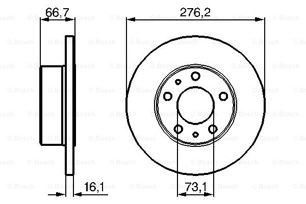 BOSCH 0 986 479 161 Discofreno-Discofreno-Ricambi Euro